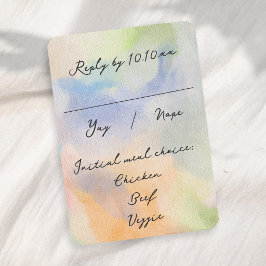 Tolle abstrakte Aquarell-Moderne-Script-Hochzeit RSVP Karte