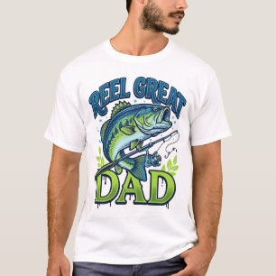 Tolle Angel-Vater-Bass-Angeln Vintage-Vektor-Desig T-Shirt