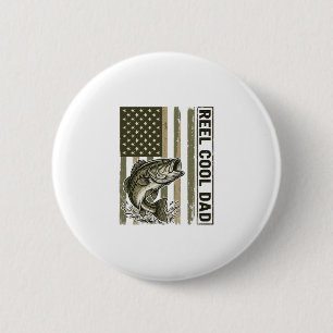 Tolle Angler-Vater-Flagge Vektor-Design_1 Button