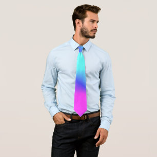 Tolle Aqua-Blau-Rosa-Lila-Reiche-Fette-Farben Krawatte