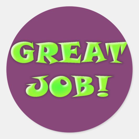 Tolle Arbeit! Aufkleber (Vorderseite)