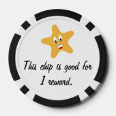 Tolle Arbeit! Gold Star Custom Pokerchips (Rückseite)