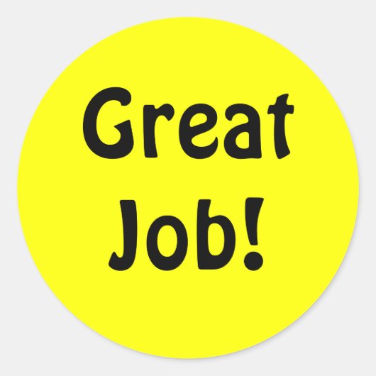Tolle Arbeit! REward-Aufkleber Runder Aufkleber (Vorderseite)