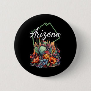 Tolle Arizona blühende Blumen Kaktus Outdoor Wande Button