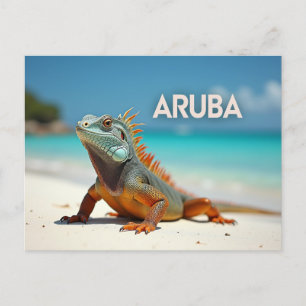 Tolle arubische Eidechsen Feiertagspostkarte