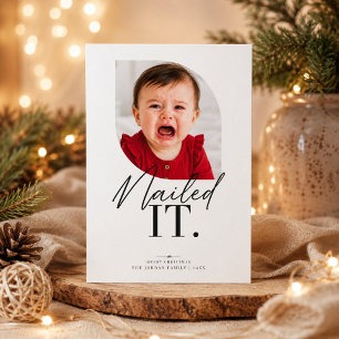 Tolle Aufnahme Lustiges weinendes Baby Weihnachtsf Feiertagskarte
