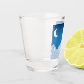 Tolle Bergkette Nachthimmel Schnapsglas (Links)
