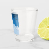 Tolle Bergkette Nachthimmel Schnapsglas (Rechts)