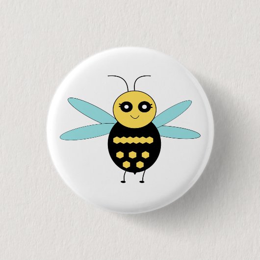 Tolle Biene Knopf Button (Vorderseite)
