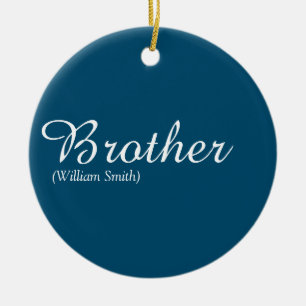 Tolle blaue Fun World's Best Ever Bruder-Definitio Keramik Ornament