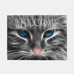 Tolle Blaue Katzenaugen Fußmatte
