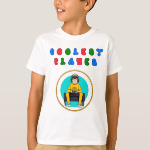 Tolle Buchstaben bilden die Worte Coolster Spieler T-Shirt