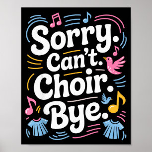 Tolle Chor Kunst für Männer Frauen Chorlehrer Chor Poster