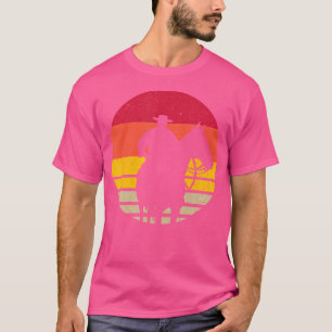 Tolle Cowboy-Silhouette Western-Pferdereiten Rodeo T-Shirt