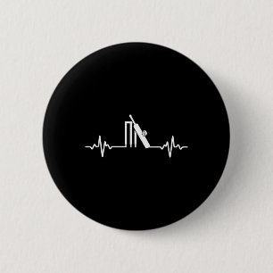 Tolle Cricket-Herzschlag-Design-Geschenk Cricket-S Button