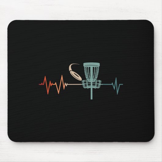 Tolle Disc-Golf-Heartbeat-Geschenk-Frisbee Mousepad (Vorne)