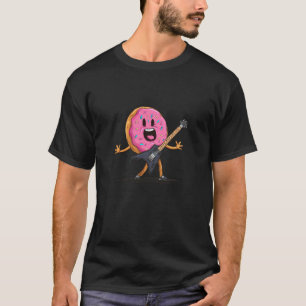Tolle elektrische Gitarre mit Rock-Donut-Kostüm T-Shirt