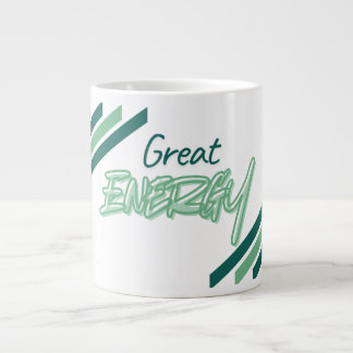 Tolle Energie Grüne Ästhetische Typografie Kaffeet Jumbo-Tasse