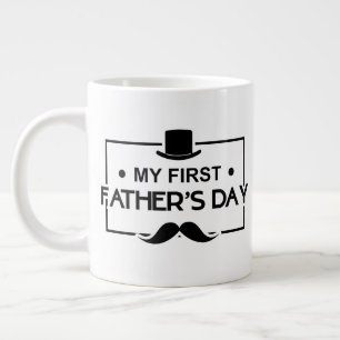 Tolle erste Vater-Tag-Wortkunst Jumbo-Tasse