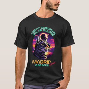 Tolle europäische Sonnenfinsternis 2026 Madrid Spa T-Shirt