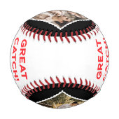 Tolle Fahne Sie sind die Nächste mit Name & 4 Foto Baseball (Rückseite)