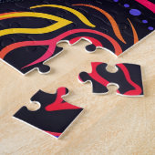 Tolle Farben und abstraktes Hundeporträt Puzzle (Seite)