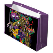 Tolle Fest-New- Orleansmusik Große Geschenktüte (Vorderseite Schrägansicht)