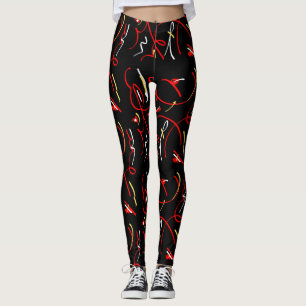 Tolle Feuerflammen abstrakt gemusterte Leggings