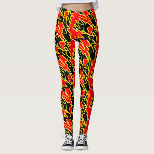 Tolle Feuerflammen abstrakt gemusterte Leggings