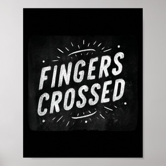 Tolle Fingers Crossed Sprachgrafik Poster (Vorne)