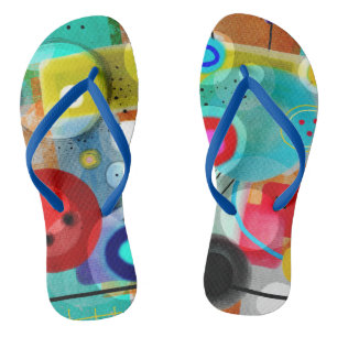 Tolle FlipFlops Abstrakte Kunst Badesandalen