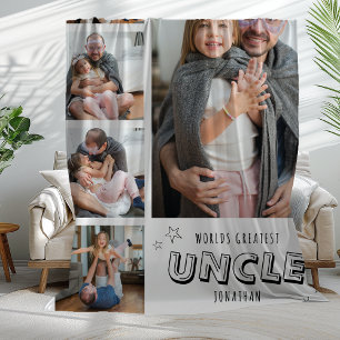 Tolle Foto-Streifen mit dem besten Onkel Fleecedecke