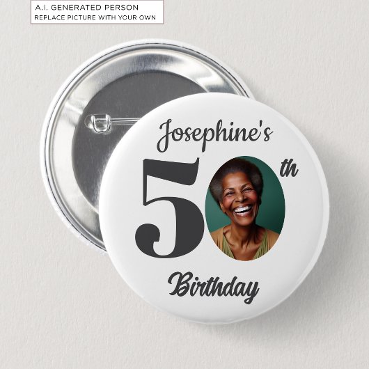 Tolle Fotofavorit zum 50. Geburtstag Button