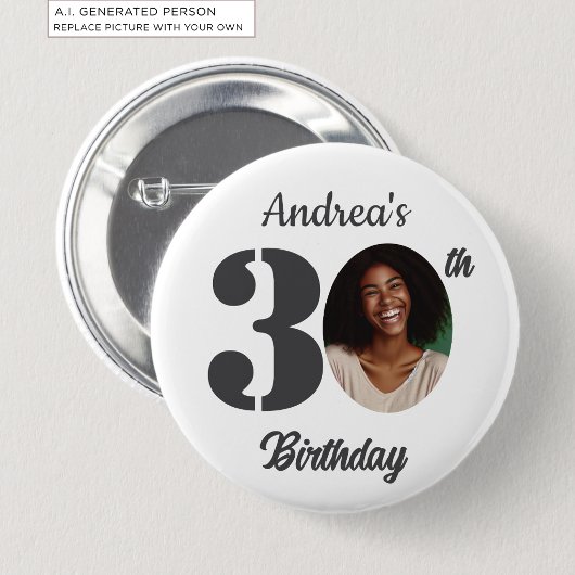 Tolle Fotogunst zum 30. Geburtstag Button