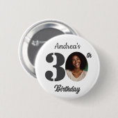 Tolle Fotogunst zum 30. Geburtstag Button (Vorne & Hinten)