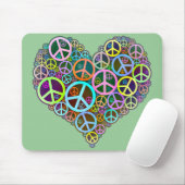 Tolle Friedensliebe Herz Mousepad (Mit Mouse)