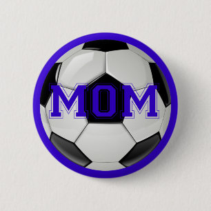 Tolle Fußballmutter in individuellen Farben Button