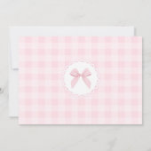Tolle Gans Adoption Certificate Pink Gingham Einladung (Rückseite)