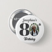 Tolle Geschenkidee zum 80. Geburtstag mit Foto Button (Vorne & Hinten)