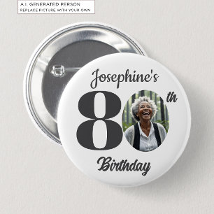 Tolle Geschenkidee zum 80. Geburtstag mit Foto Button