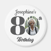 Tolle Geschenkidee zum 80. Geburtstag mit Foto Magnet (Vorne)