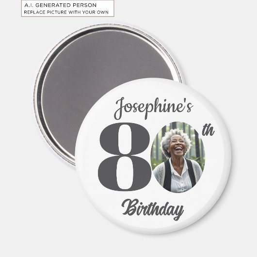 Tolle Geschenkidee zum 80. Geburtstag mit Foto Magnet