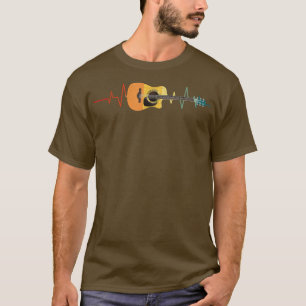Tolle Gitarre Vintage Herzschlag Musiker Musikalis T-Shirt