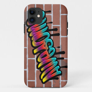 TOLLE Graffiti-Kunst an Backsteinmauer Case-Mate iPhone Hülle