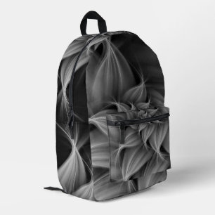 Tolle graue Blumenfraktal Bedruckter Rucksack