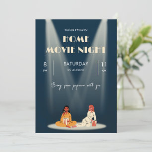 Tolle Heimkino Nacht Dark Flyer Einladung