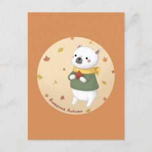 Tolle Herbst-Illustrationskunst Postkarte