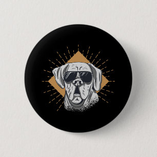 Tolle Hund-Sonnenbrille Button