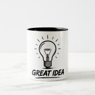 Tolle Idee Glühbirne Klassischer Becher Zweifarbige Tasse