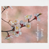 Tolle japanische Apricot-Blume Fleecedecke (Vorderseite (Horizontal))